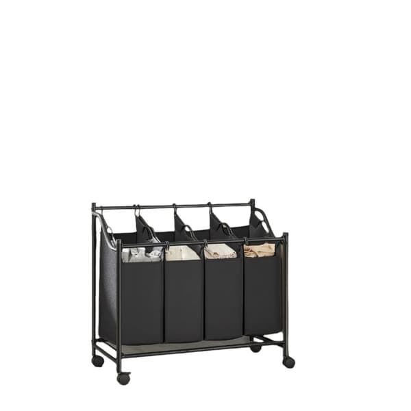 Rootz Rollbar vaskeri - Vaskeri - Tøjarrangør - Holdbar og rumbesparende - 87,5 cm x 38,5 cm x 67-81 cm