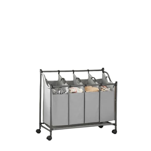 Rootz vaskeri med hjul - vaskeri - tøjsortering - holdbar og stabil - 87,5x38,5x (67-81) cm