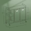 Miniatyrbillede 5 af 5: Rootz vaskeri kurv - vaskeri samler - vaskeri sortering - 2 rum - organiseret opbevaring - 87 cm x 33 cm x 80,5 cm