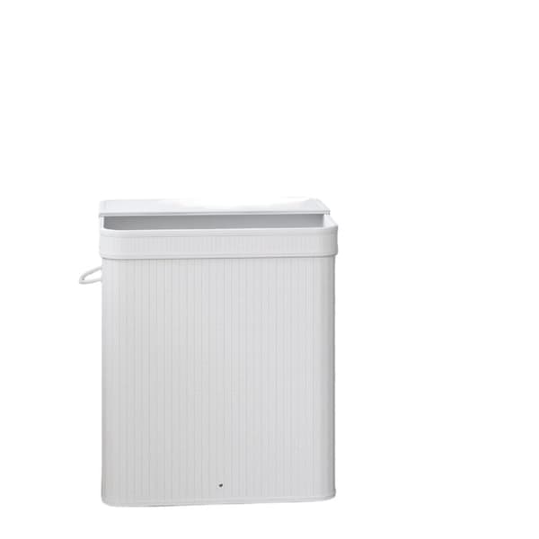 Rootz vaskeri kurv med låg - vaskeri - bambusvasketaske - Maskinvaskbar - 34,5 x 54,5 x 61 cm