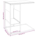Miniatyrbillede 6 af 6: vidaXL sidebord 55x36x59,5 cm konstrueret træ sort