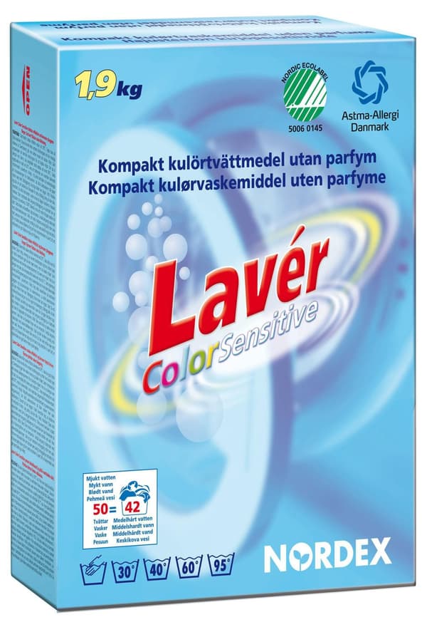 Tvättmedel LAVÉR Color Sens 1,9kg