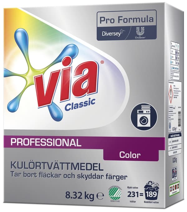 Tvättmedel VIA Pro Formula Color 8,32kg
