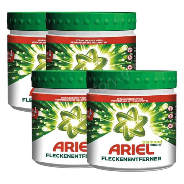 SHOP-STORY - ARIELBLA_4x: Paket med 4 ARIEL pulverfläckborttagningsmedel för vit tvätt