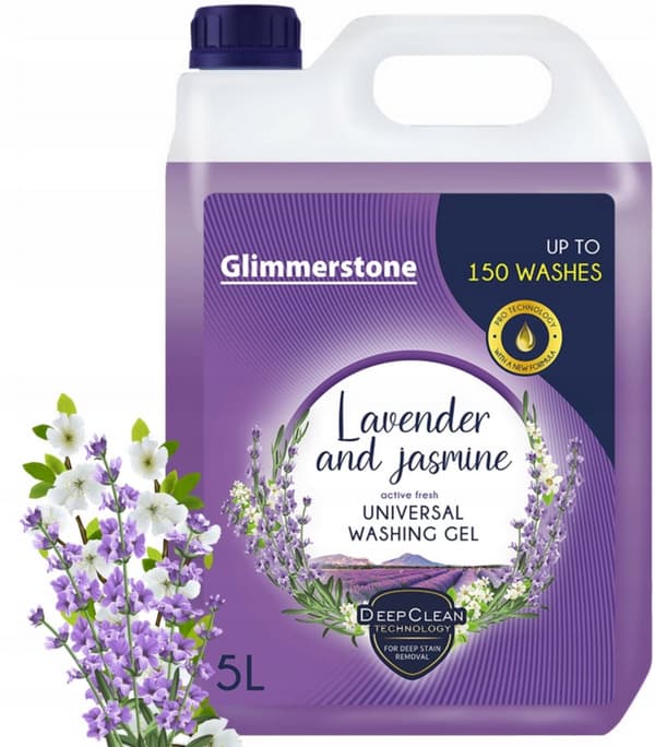 Universal flydende vaskegel med lavendel og jasmin duft 5L 150 vaske DEN