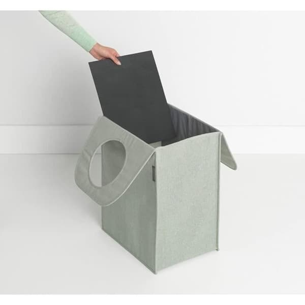 Brabantia - Rektangulär Tvättkorg - Hög Fällbar - Grön - 55L