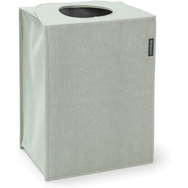 Brabantia - Rektangulär Tvättkorg - Hög Fällbar - Grön - 55L
