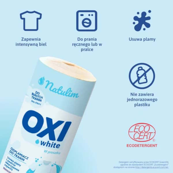 OXI WHITE - økologisk pulverpletfjerner til hvidt
