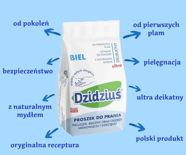 Pesujauhe valkoinen DZIDZIUŚ 1,5kg