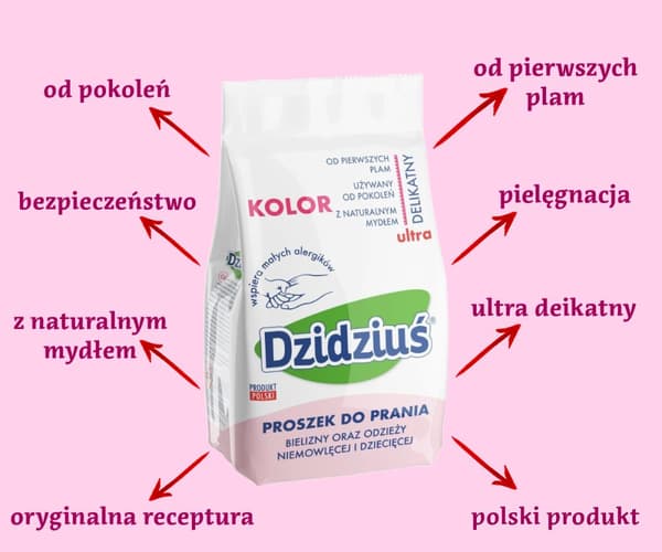 Pesujauheen väri DZIDZIUŚ 1,5kg