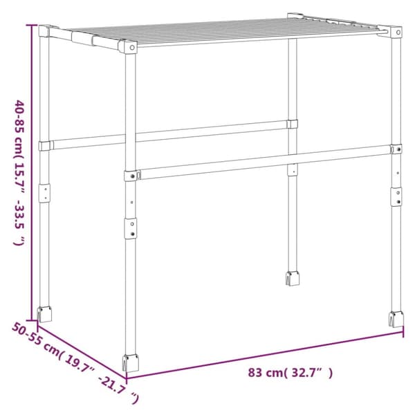 tørrestativ 83x(50-55)x(40-85) cm aluminium