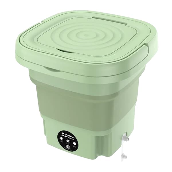 Bærbar Vaskemaskine, Foldbart Design, Centrifugefunktion, Lilla, EU