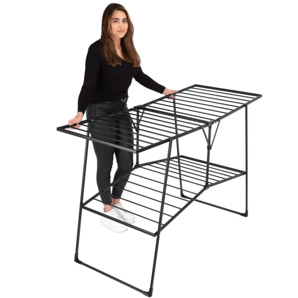 ROSITA tørretumbler i to niveauer, sort