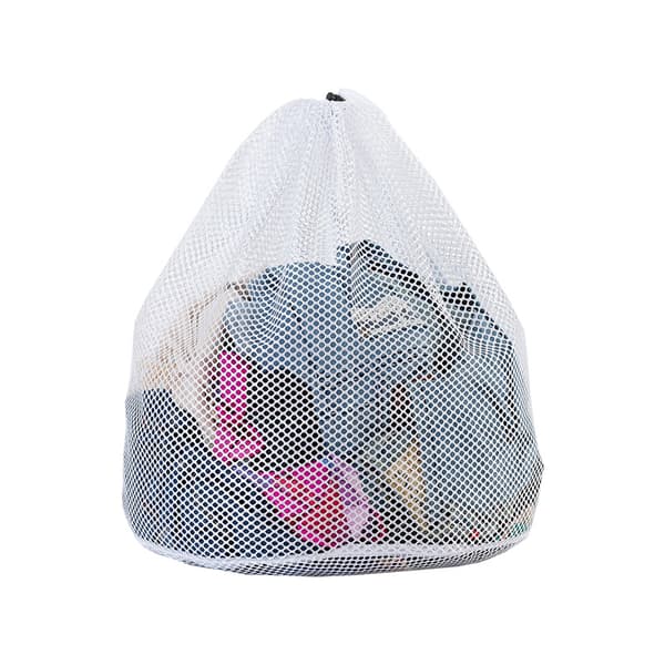 INF Netvaskepose med snoretræk kan maskinvaskes - groft mesh type L 50x60 cm