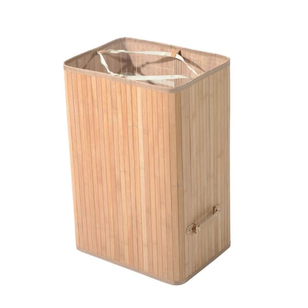 Rootz Vasketøjskurv - Natur - Bambus, Lærred - 15,75 cm x 11,81 cm x 23,62 cm