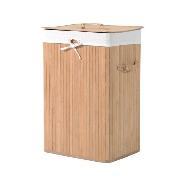 Rootz Vasketøjskurv - Natur - Bambus, Lærred - 15,75 cm x 11,81 cm x 23,62 cm