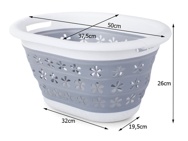 Tvättkorg Hopfällbar - 25L