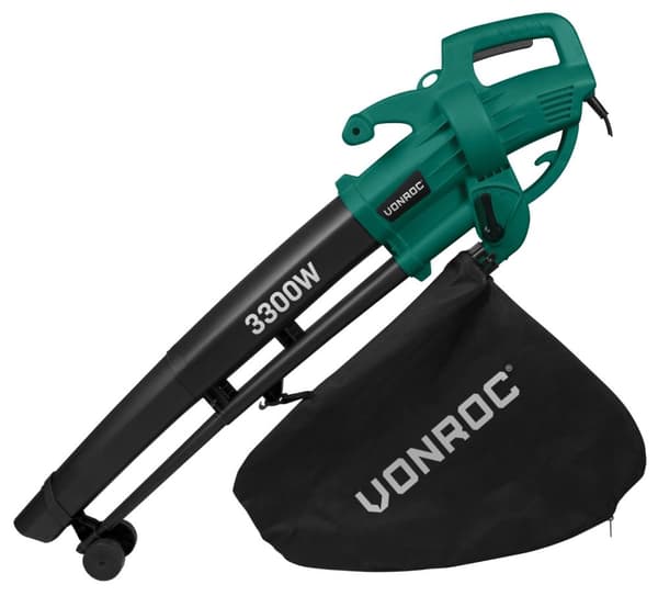 VONROC Lövblås 3300W | 3-in-1 - Blås – sug – strimla