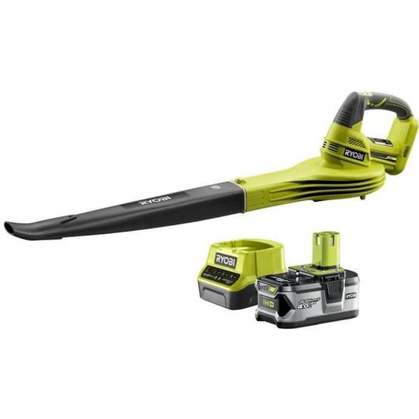 RYOBI RBL1820S40F 18V ONE+ sladdlös fläkt - 1 x 18V Litium+ 4,0 Ah batteri och 1 x 2,0 Ah snabbladdare