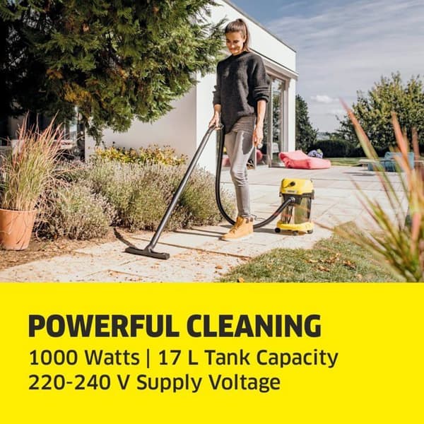 Våt- och torrdammsugare - Kärcher - WD 3 S V-17/4/20 - 1000 W - 17 l - lövblås