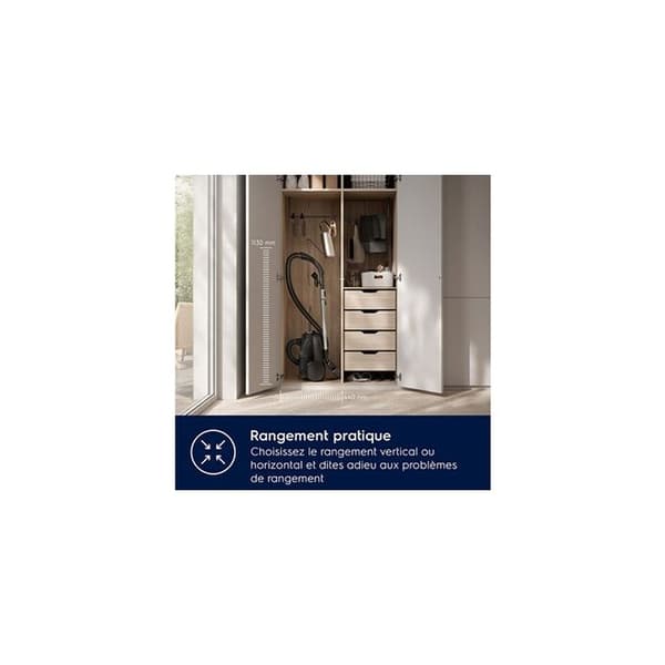 Säckvakuum - Electrolux - EB61C2GRN - 550 W - Svart - Hygienfilter 12