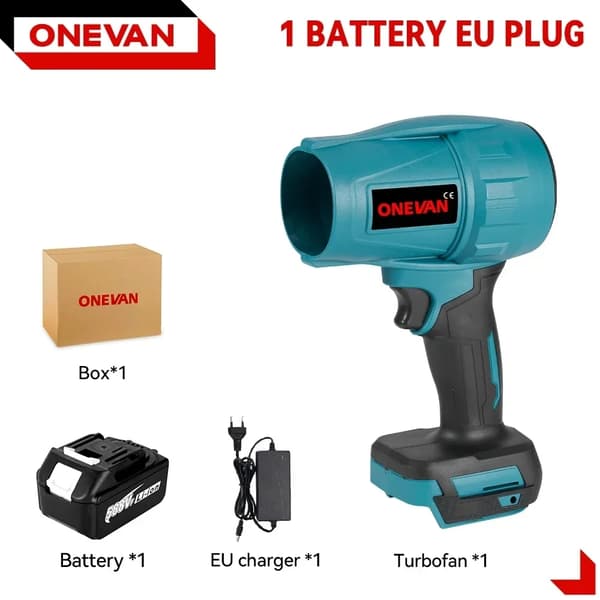 Elektrisk Turbo Blæser, 2000W Effekt, 200 m/s Vindhastighed,2 Batteri 588VF sæt