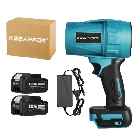 KeeAffor Turbo Blower, 2000W Utgångseffekt, 0-200m/s Vindhastighet,2 BATTERI 588VF