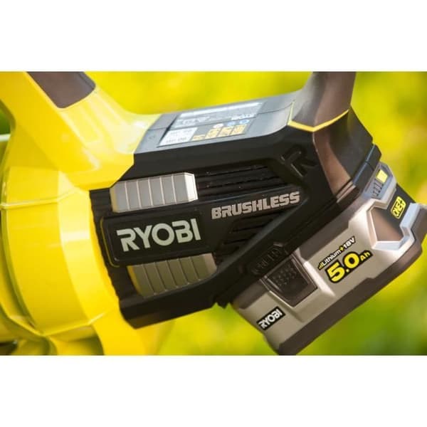 2-i-1 fläkt vakuum-mulcher - RYOBI - Borstlös - 201 km/h - 6 m³/min