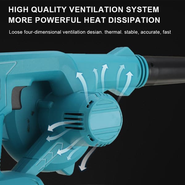1500W 20000rpm 18V 2-in-1 sähköinen ilmapuhallin Puhallin-imu käsipuhalluskone pölynpuhdistukseen mit 1 paristot