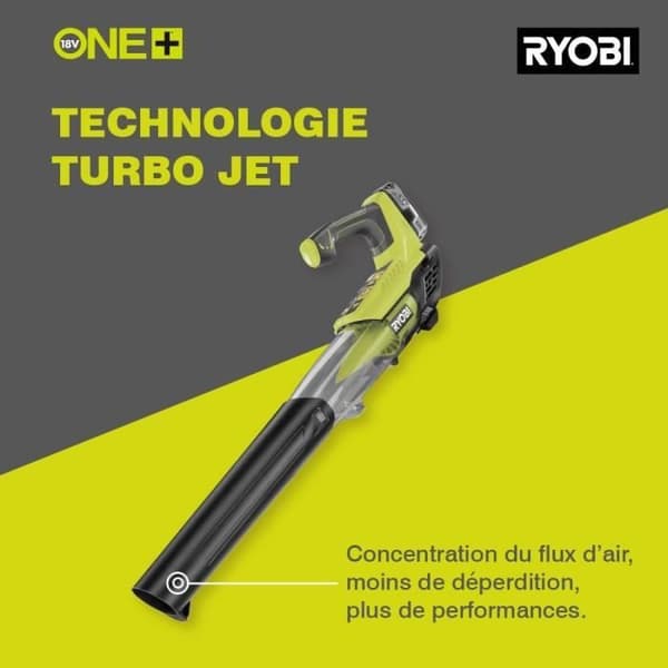 RYOBI - Trådlös batteridriven blåsare 18 Volt ONE+ Turbo Jet utan batteri - OBL18JB
