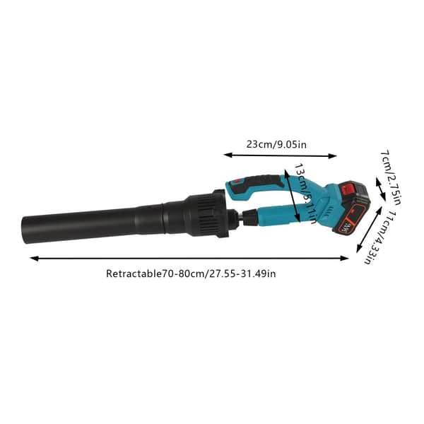 21V Luftblæser, 600W Maksimal Effekt, 85 mph Vindhastighed, 15000mAh Batteri