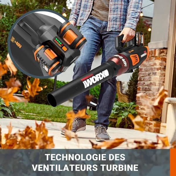 WORX - Batteridriven lövblåsare Brushless 20V - WG584E.9