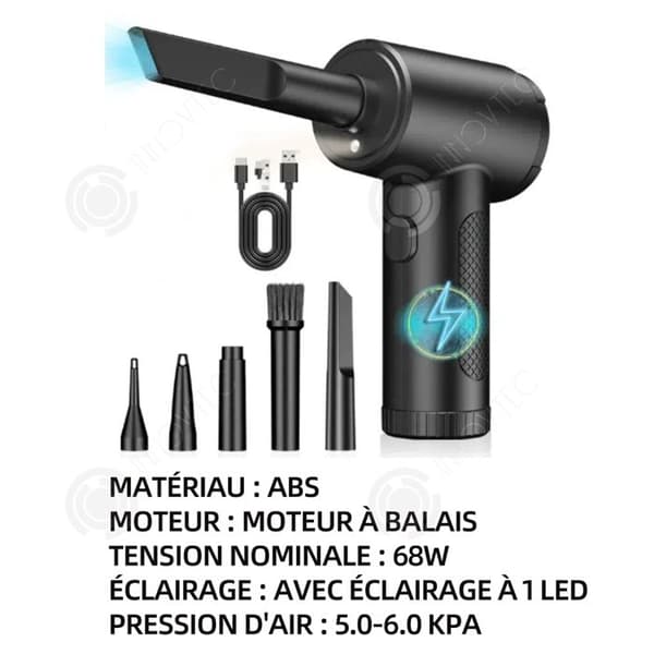 INN Tryckluftsfläkt 6900 mAh luftdammare elektriska dammblåsare dammblåsare för elektronikprodukt