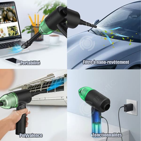 Tryckluftsfläkt INN® 2 i 1 90000 rpm dammfläkt 3 hastigheter dammelektronikprodukter Blåser och dammsuger a