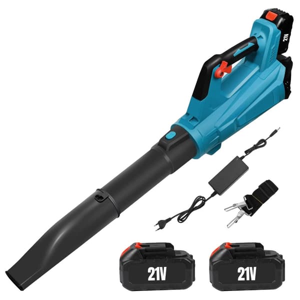21V Trådløs Blæser, 1000W Effekt, 790㎡/h Luftvolumen,Set-2 Batterier, EU