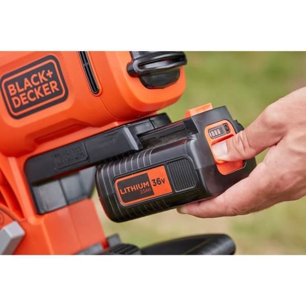 BLACK+DECKER 36V vakuumblåsare-förstörare - Med batteri och laddare - 45L påse