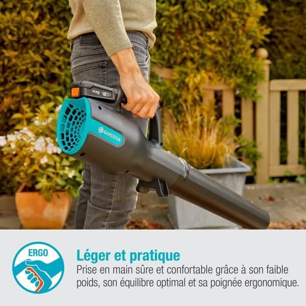 GARDENA batteribladblåsare - PowerJet 18V P4A - 18V (Levereras med batteri och laddare)