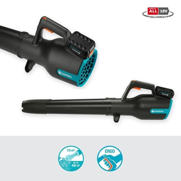 GARDENA batteribladblåsare - PowerJet 18V P4A - 18V (Levereras med batteri och laddare)