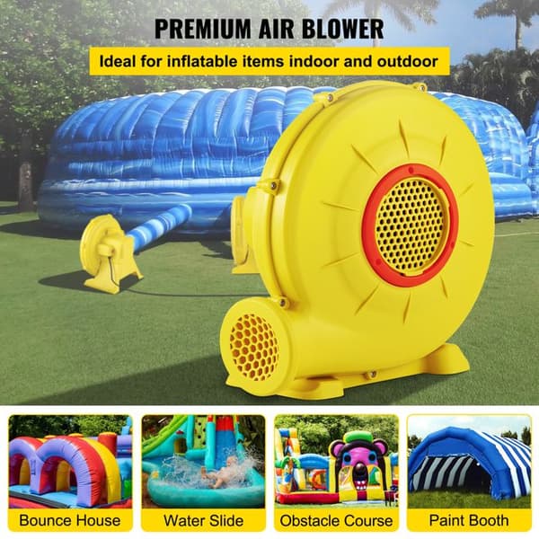 Luftfläkt-VEVOR-450 W-Kommersiellt-uppblåsbara slott-0,6 HP-hastighet 3400 rpm-Bouncy House utomhusspel