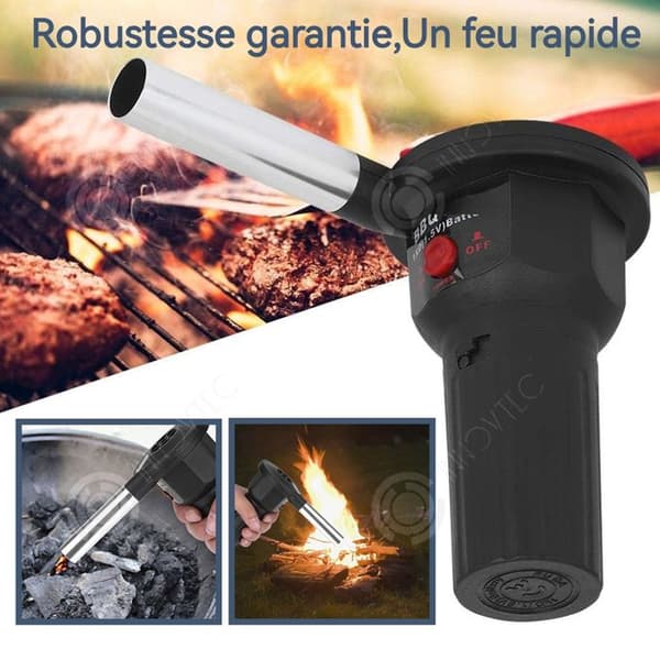 INN Souffleur mini elektrisk bärbar grillfläkt för utomhuspicknick hårtork