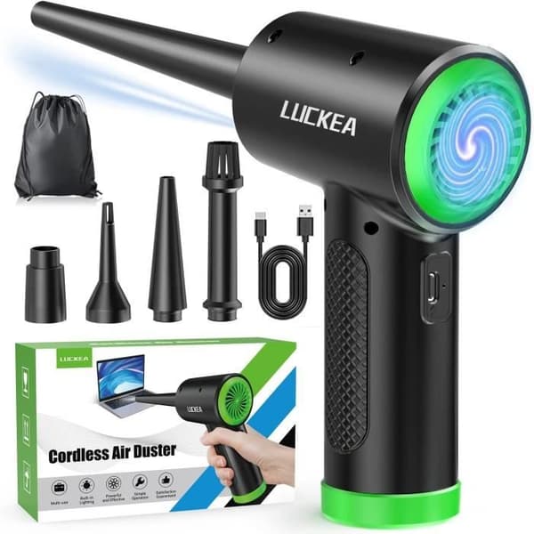 Tryckluftblåsare - Icke specificerad - Mini Bilstädare - 6000 mAh - LED-ljus - 3 Hastigheter
