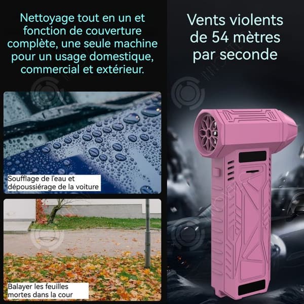 INN Tryckluft blåser 100000 varv/min 4000mah rosa portabel dammsugare kraftfull elektrisk blåser fläkt
