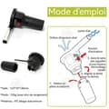 Miniatyrbild 2 av 4: INN Souffleur 143x70x130mm elektrisk campingblåsare batteridrivna verktyg för att göra eld grillblåsare svart