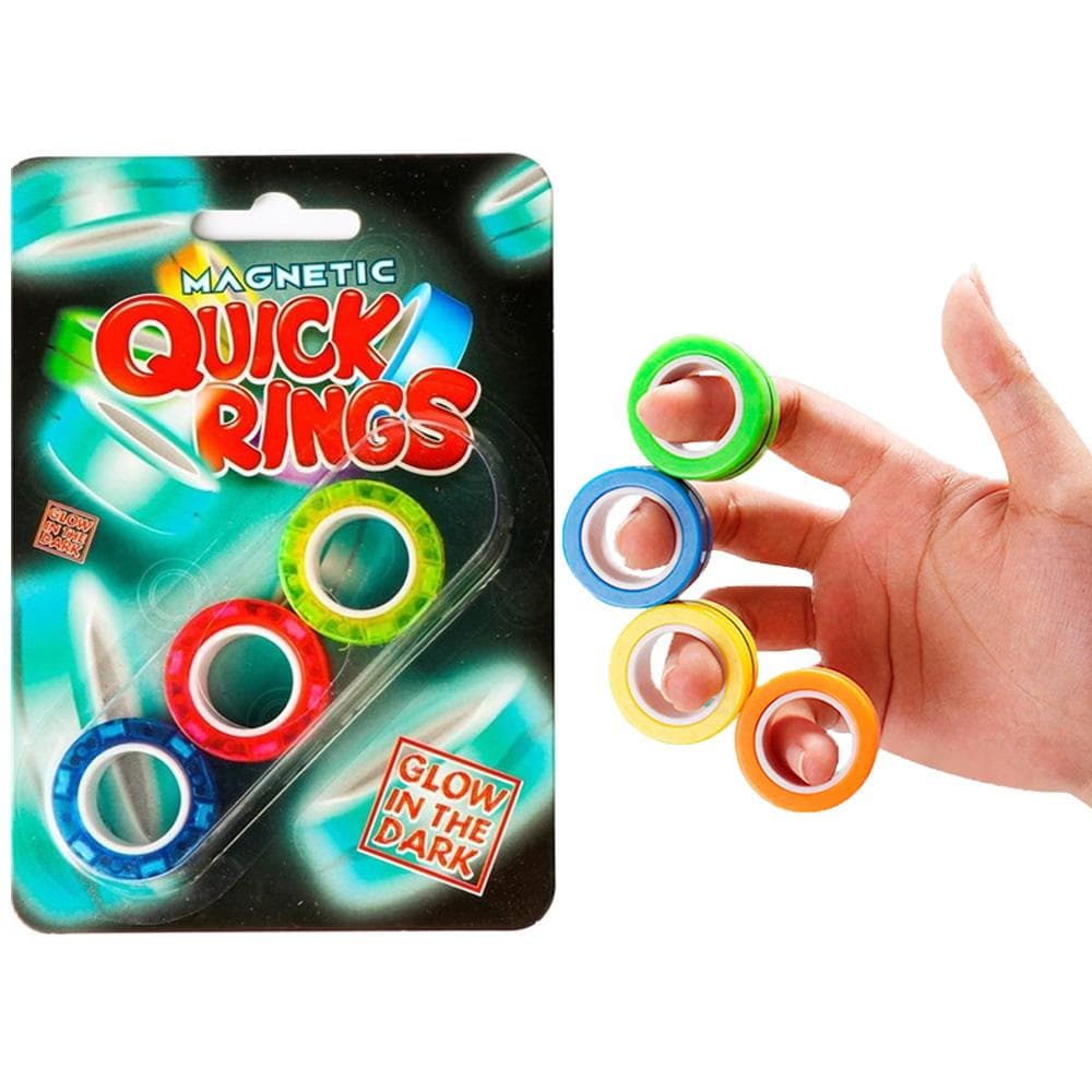 3-Pack Magnetic Quick Rings Lyser I Mörkret Stressringar
