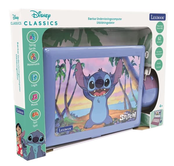 Disney Stitch Lexibook Utbildningsdator med 62 aktiviteter SE/DK