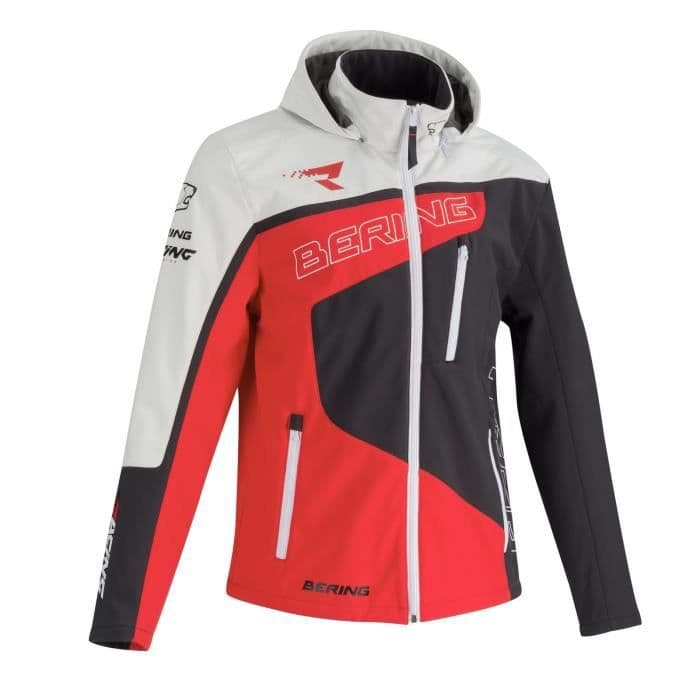 BERING Motorcykel Softshell racing jakke - Mænd - Rød og hvid