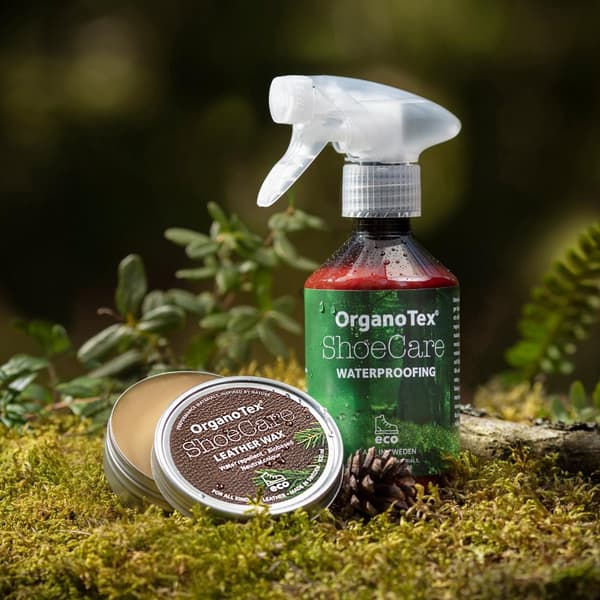 ORGANOTEX SHOE CARE KIT (lädervax + sprayimpregnering skor)