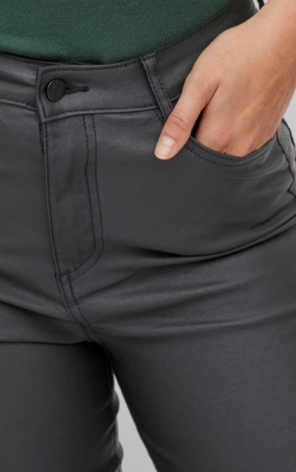 Vila - Vicommit Coated HW Straight Pant