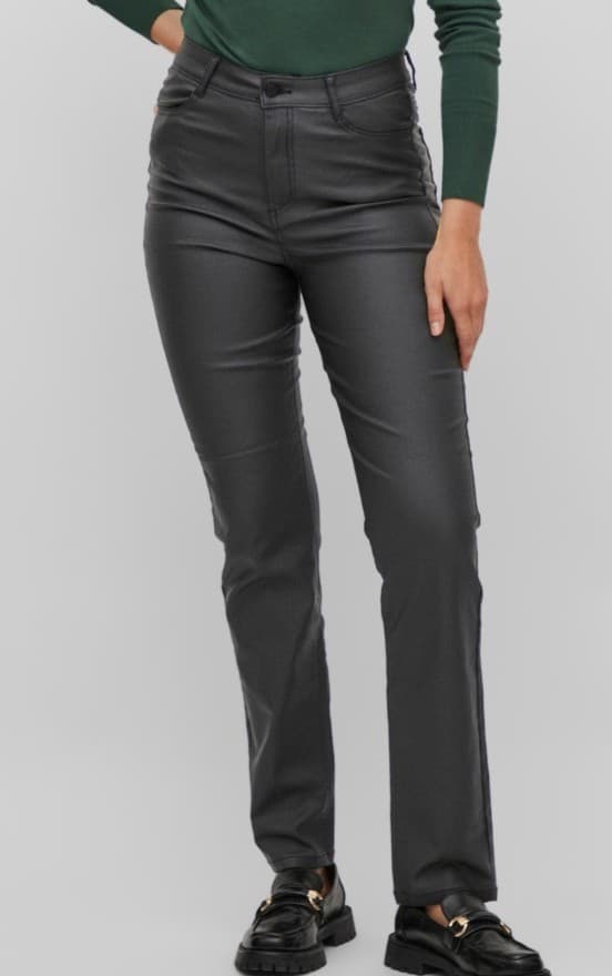 Vila - Vicommit Coated HW Straight Pant