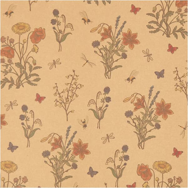 Läderpapper - Blommor - 50 cm